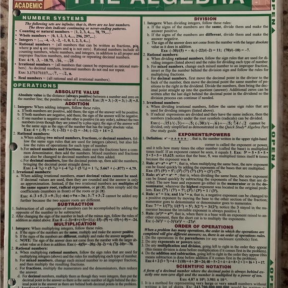 Bar Charts Inc QUICK STUDY ACADEMIC OUTLINES x5 & MEAD FIVESTAR 2PCKT FOLDER x1! - Picture 5 of 9